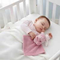 19C260: Baby Novelty Bunny Comforter-Dusky Pink